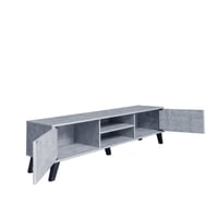 طاولة تلفزيون زافينا خشب ماليزي 160 سم - رمادي وبي...