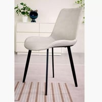 طقم طاولة سفرة سطح الحجر الملبد ابيض 6 كراسي قماش...