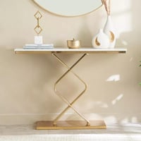 طاولة كونسول سيلفيانا بسطح من الرخام الأصلي بارجل...