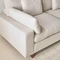 كنبة قماش 3 مقاعد مع وسادتين للخصر ووسادتين للرأس...