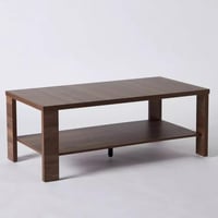 طاولة قهوة أمالفي بطبقتين من الخشب الهندسي لون بني...