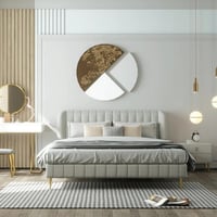 سرير فندقي فاخر بتصميم مخملي ناعم من نورايا