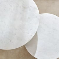 طقم طاولة قهوة زيرلينا مستديرة من قطعتين بسطح من ا...