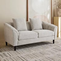 كنبة سيرينا بمقعدين مع وسادتين قماش بوكليه لون رما...