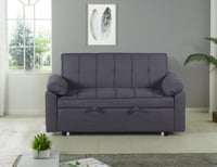 كنب سرير ثلاث مقاعد لون رمادي فاتح من باريس