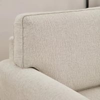 كنبة مفردة أوريتّا ووسادة قماش كتان لون كريمي بارج...