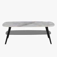 طاولة قهوة لوسينا من الحجر الملبد بقواعد معدن مقاس...