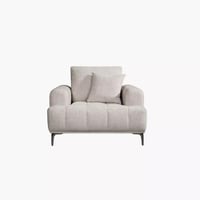 كنبة دِلفورا مقعد بمساند ذراعين مع وسادة قماش لون...