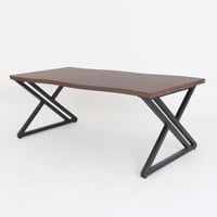 طاولة قهوة سيرينيا خشب بقواعد معدن لون بني مقاس 12...