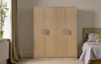 دولاب ملابس كلاريسا خشب لون بني 4 باب بتصميم عصري...