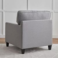 كنبة مفردة أفيرنيا بمساند ذراعين مع وسادة قماش لون...