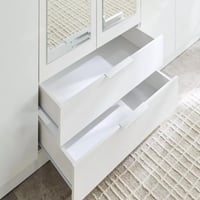 خزانة ملابس عالية اللمعان 6 أبواب و2 درج ومرآة من...