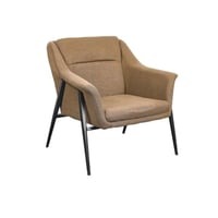 كرسي مفرد قماش بذراعين من ماركو لون بني