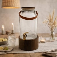 موزع المشروبات يوليـتا 6 لتر من الزجاج الشفاف مع ق...