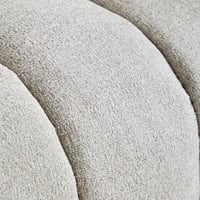 كنبة إيزولا مقعدين ووسادتين قماش بوكلية لون رمادي...