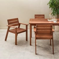 طقم سفرة 6 مقاعد للجلسات الخارجية خشب - من نيفارا