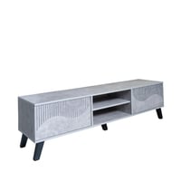 طاوله تلفزيون حديثة 160 سم خشب ماليزي مع 2 ادراج ل...