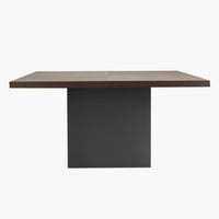 طقم طاولة سفرة مربعة من وينشستر لون بني و أسود - م...