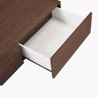 طاولة قهوة مارفيزا خشب هندسي بني مع درجين للتخزين