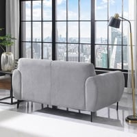 كنبة إلينزا 2 مقعد مع 2 وسادة مستطيلة قماش لون رما...