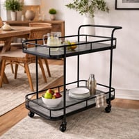 عربة تقديم فلافِيانا عملية بتصميم أنيق من الخشب ال...