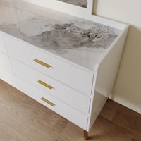 طقم غرفة نوم كينج 5 قطع منجدة من بيريل - 180x200 س...