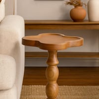 طاولة خدمة بُستان خشب بتصميم عصري لون خشبي مقاس 24...