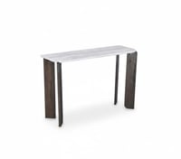 كونسول ألبرتا خشب سطح كريمي و قاعدة بني