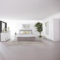 طقم غرفة نوم كينج 5 قطع بمساحة تخزين هيدروليك ذكية...