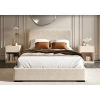 سرير بلانت منجد بالكامل بوكليه لون بيج