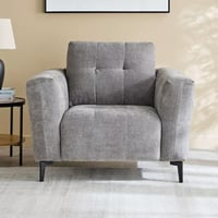 كنبة مفردة كورفيسّا بمساند ذراعين قماش لون رمادي ب...