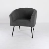 كرسي مفرد جولي قماش مخملي بارجل معدن و مبطن باللون...