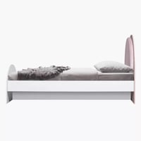 سرير فردي منجد بتصميم أنيق من أمالفي - 90x200 سم