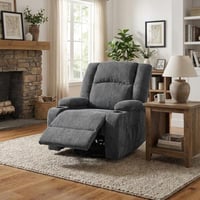 كرسي استرخاء دوار لورينزا قماش شانيل لون رمادي غام...