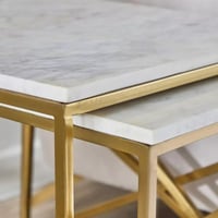 طقم طاولات أوتيس متداخلة من قطعتين بسطح من الرخام...