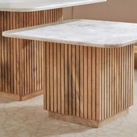 طاولة قهوة مينزيلا مربعة من قطعتين بسطح من الرخام...