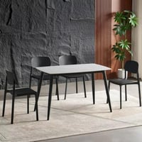 طقم طاولة سفرة من الحجر الملبد 4 كراسي بولي بروبلي...