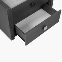 كومودينو سرير كامبريدج بدرجين خشب باللون الرمادي م...