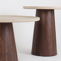 طقم طاولات لونيتّا طاولتين خشب بتصميم عصري سطح بيج...