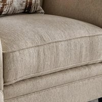 كنبة أورفيلّا بمساند ذراعين مع وسادة قماش لون بيج...