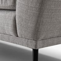 طقم كنب دِلفيورا قطعتين قماش لون رمادي فاتح بارجل...