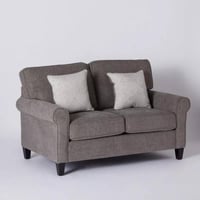 كنبة كاستيلّا مقعدين بوسادتين لون ابيض هيكل خشب ال...