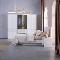 طقم غرفة نوم كينج 6 قطع مع وحدة تخزين هيدروليك من...