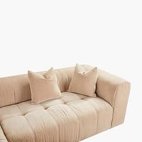 كنبة لوتشيا ركنية يسار قماش مقسمة بـ4 مقاعد مع 4 و...