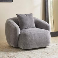 كنبة مفردة سيلفونا بمساند ذراعين و وسادة قماش لون...