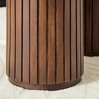 طقم طاولة قهوة مستديرة ريفيلّا من قطعتين بسطح من ا...