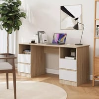 مكتب دراسة لونافيا كبير بتصميم عصري خشب 4 ادرج لون...