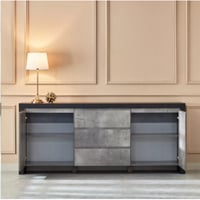 بوفيه جانبية مانهاتن لوكس 3 ادراج و بابين لون رماد...