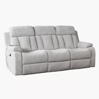 كنبة استرخاء باري 3 مقاعد مع مدخل يو إس بي لون رما...