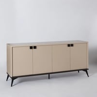 خزانه بوفيه جانبية لوكسمبورغ 4 ابواب لون بيج فاتح...